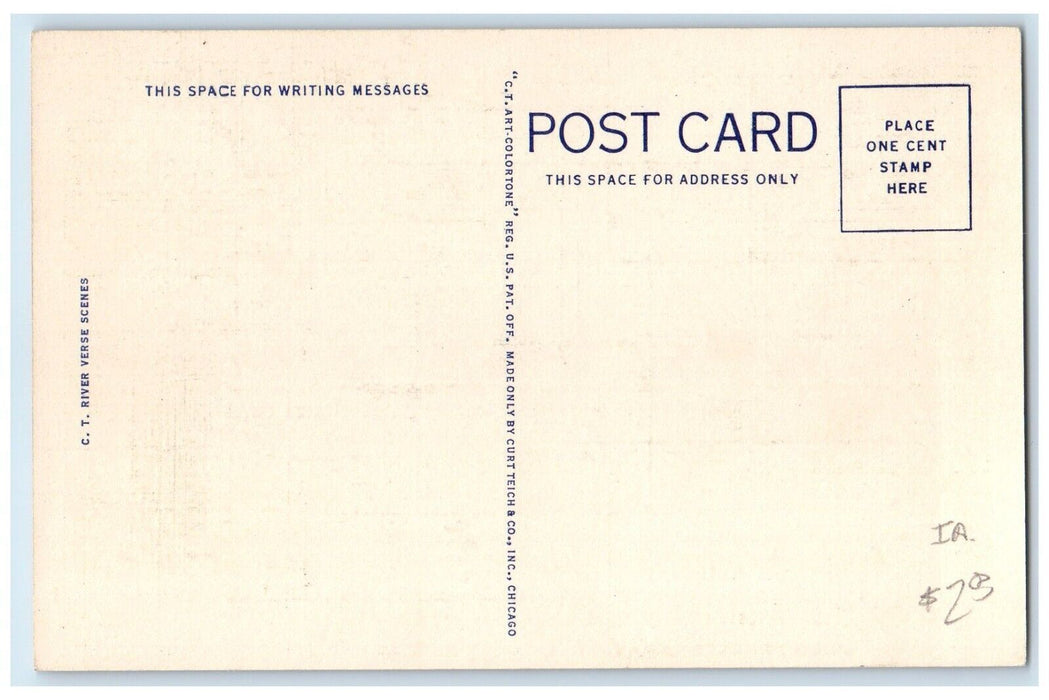 c1930's Road Car Scene Lake From Arnolds Park Iowa On Lake Okoboji IA Postcard