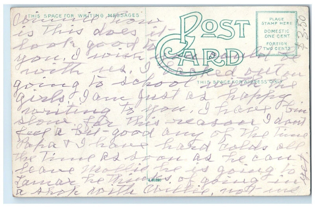 c1910 New Post Office South Side Pike Peak Avenue Colorado Springs CO Postcard