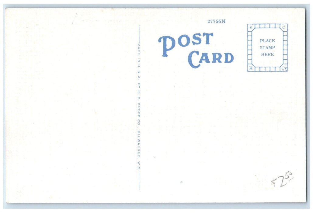 c1930's High School Building Campus Ogden Iowa IA Unposted Vintage Postcard