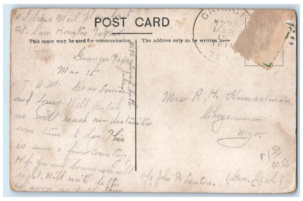 1911 View of US Post Office Entrance Trinidad Colorado CO Antique Postcard