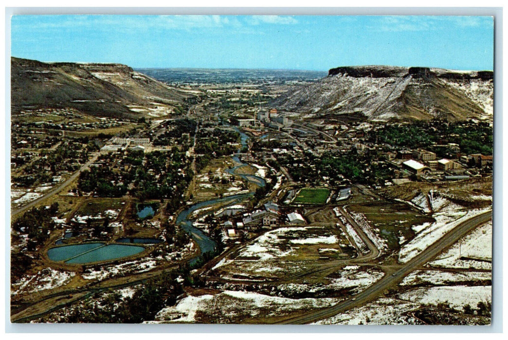 c1960's View of City and Table Mountains Golden Colorado CO Postcard