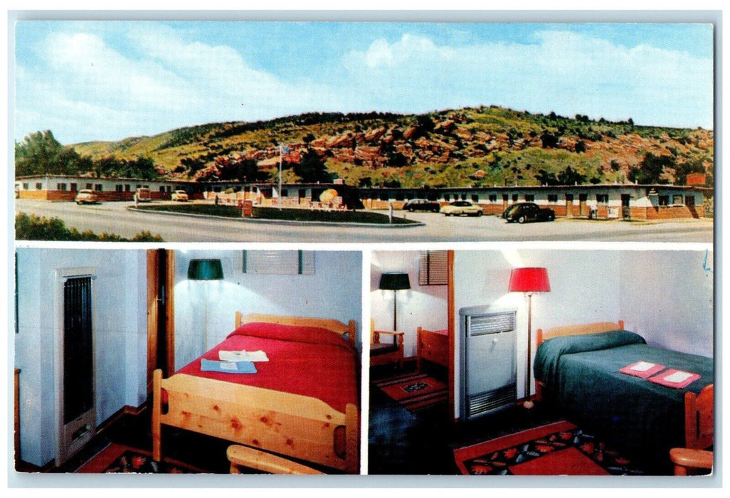 c1950's Kelley Doon Motel Lyons Colorado CO, Room View Multiview Postcard