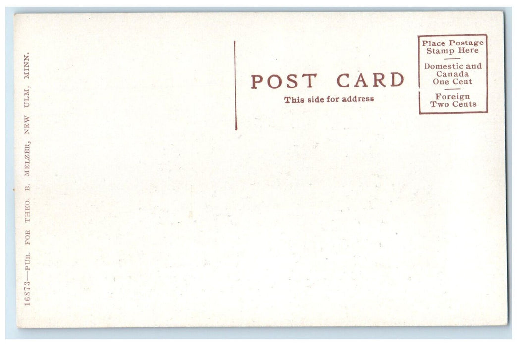 c1910's Post Office Building New Ulm Minnesota MN Unposted Antique Postcard