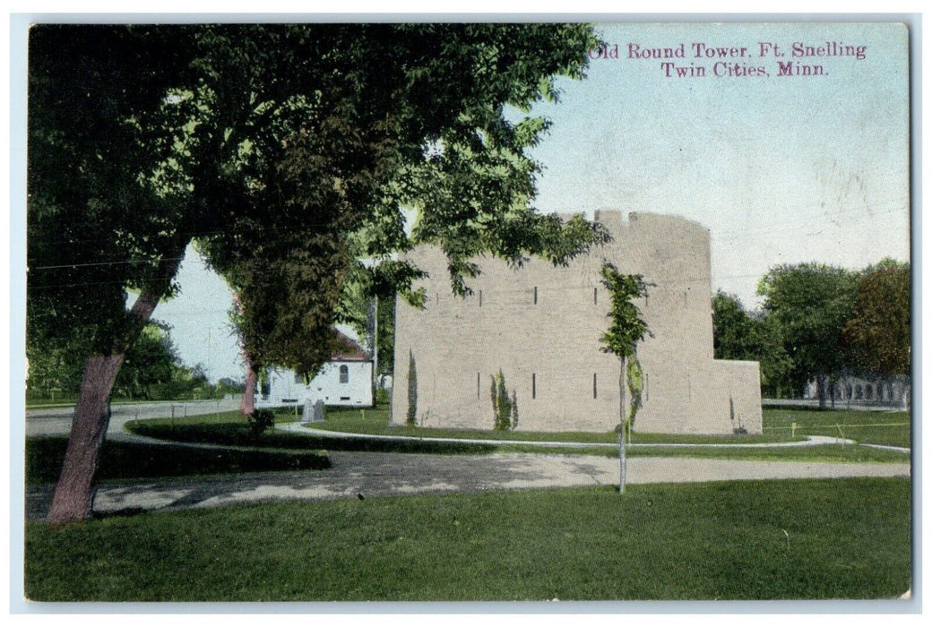 c1910's Old Round Tower Ft. Snelling Twin Cities Minnesota MN Antique Postcard
