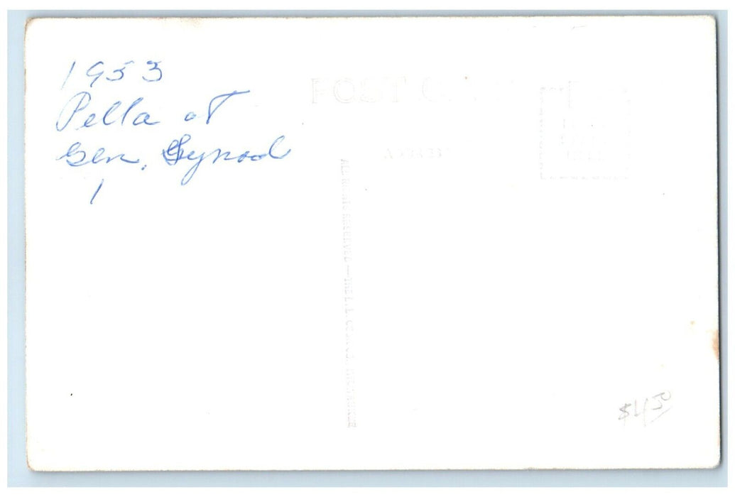 1953 Old Scholte House Original Dominee Car Pella Iowa IA RPPC Photo Postcard