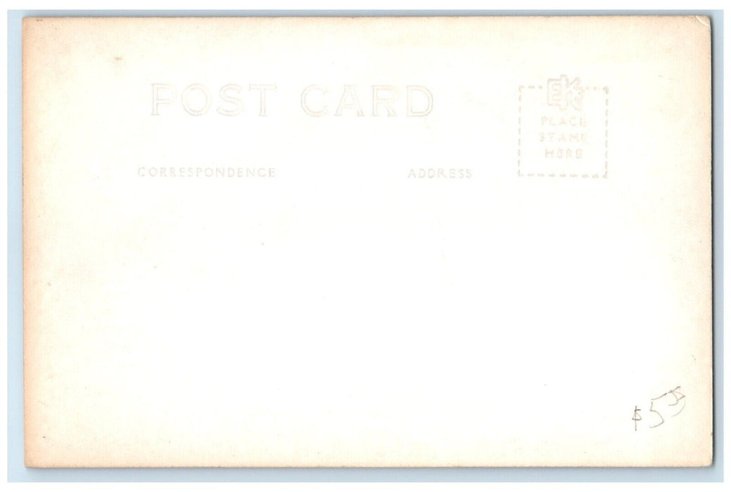 Sports Man's Lodge Keoman Lake State Park Oskaloosa IA RPPC Photo Postcard