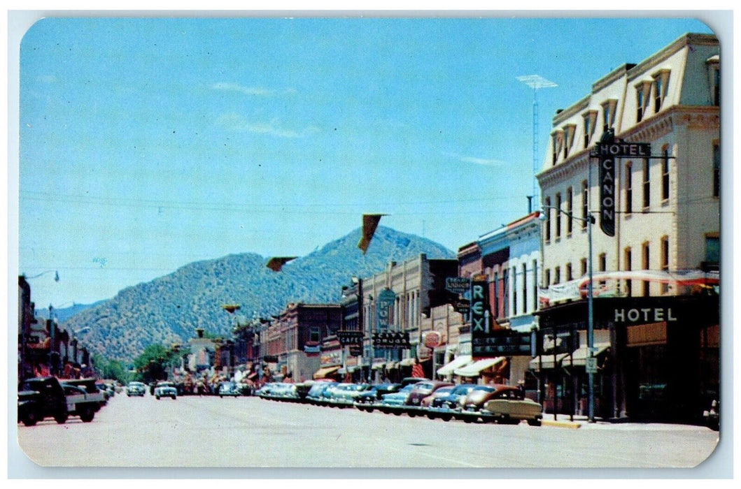 1960 Main Street Business District West Canon City Colorado CO Unposted Postcard