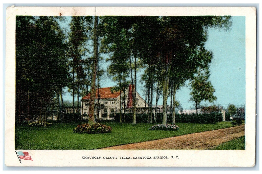 1907 Chauncey Olcott Villa Exterior Building Saratoga Springs New York Postcard