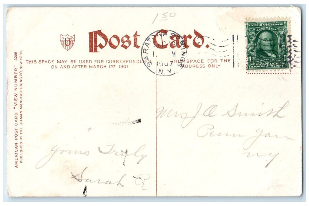 1907 Chauncey Olcott Villa Exterior Building Saratoga Springs New York Postcard