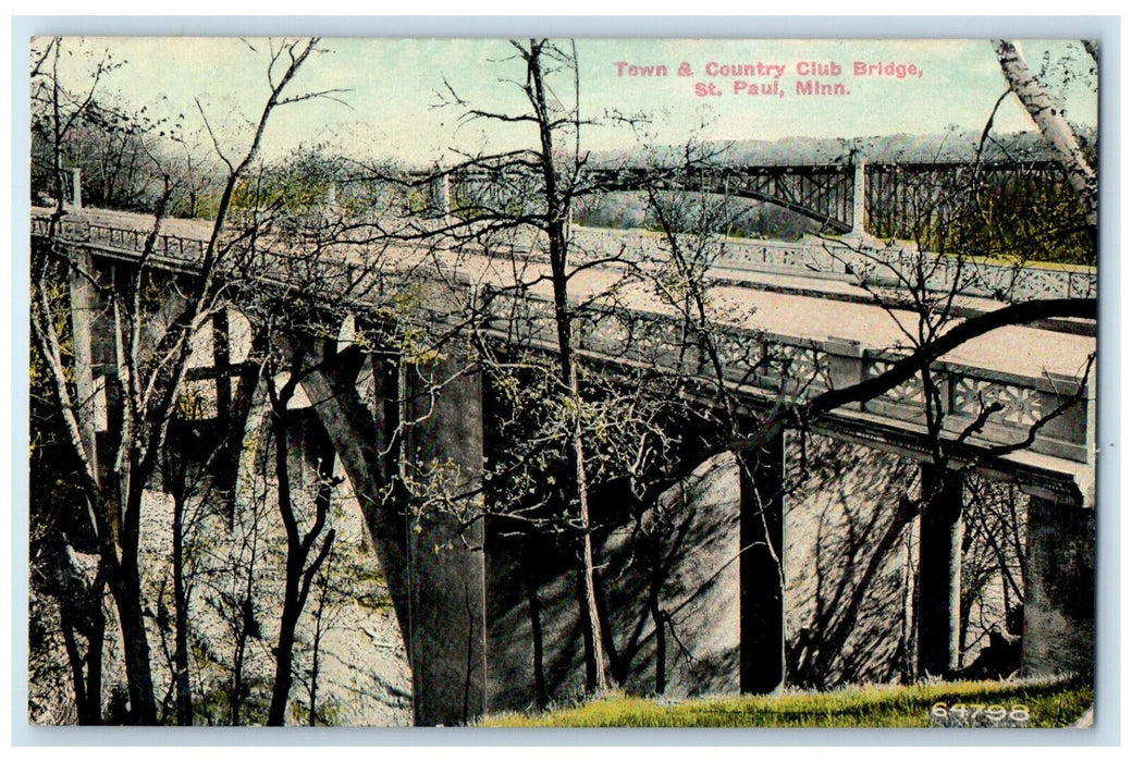 c1910 Town and Country Club Bridge St. Paul Minnesota MN Posted Postcard