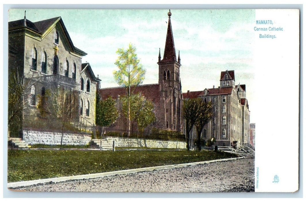 c1905 German Catholic Buildings Mankato Minnesota MN Tuck's Antique Postcard