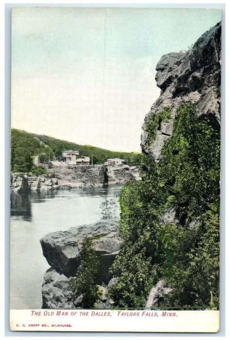 c1910 The Old Man of the Dalles Taylors Falls Minnesota MN Antique Postcard