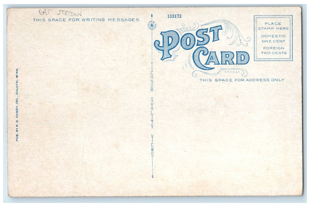 c1930s Sextus City Minnesota MN, US Boundary Hotel Goodyear Gas Station Postcard