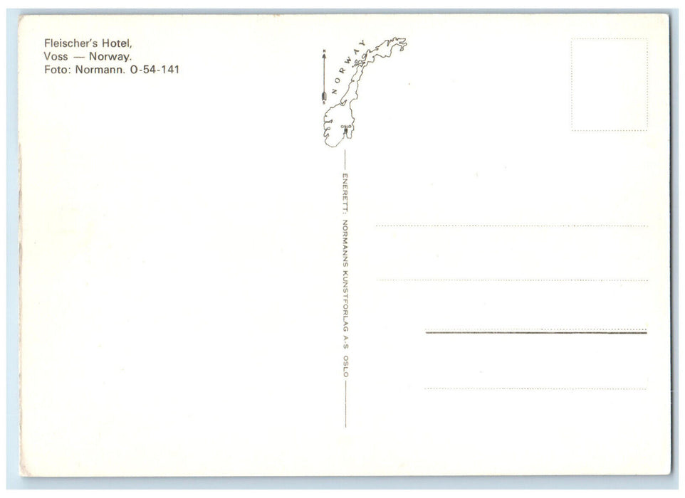 c1950's Bar Section Dining Table Fleischer's Flame Spot Voss Norway Postcard