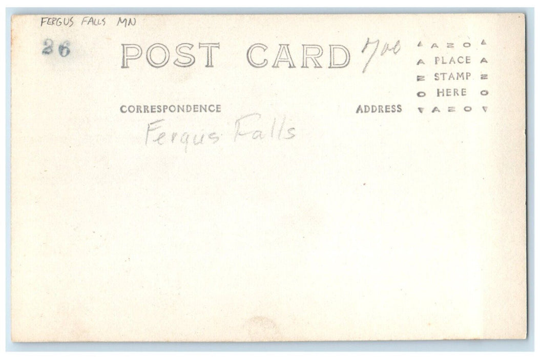 c1910's Winter Snow Ski Jump Fergus Falls Minnesota MN RPPC Photo Postcard