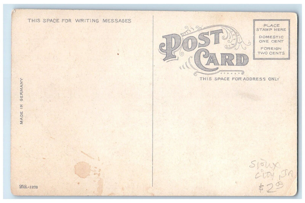 c1910 Children's Park Monument Cannon Sioux City Iowa Vintage Antique Postcard