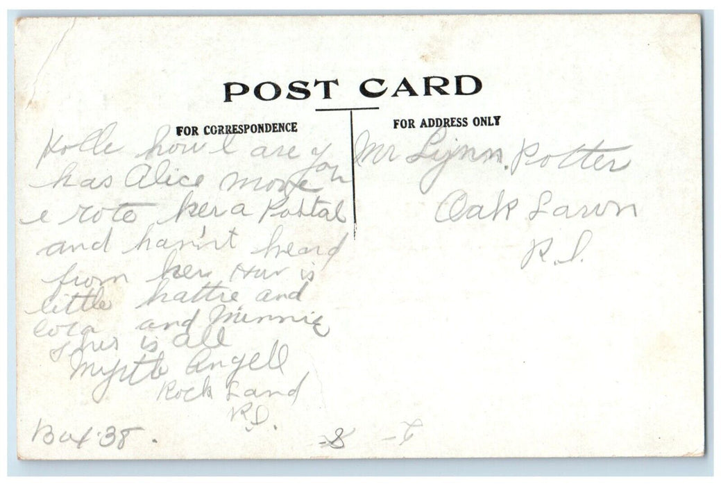 c1910 I'm Enjoying My Vacation In Rockland Rhode Island Pennant Vintage Postcard