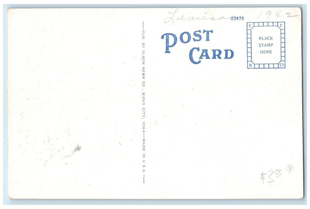 c1940 St. Joseph Mercy Hospital Exterior Building Road Sioux City Iowa Postcard