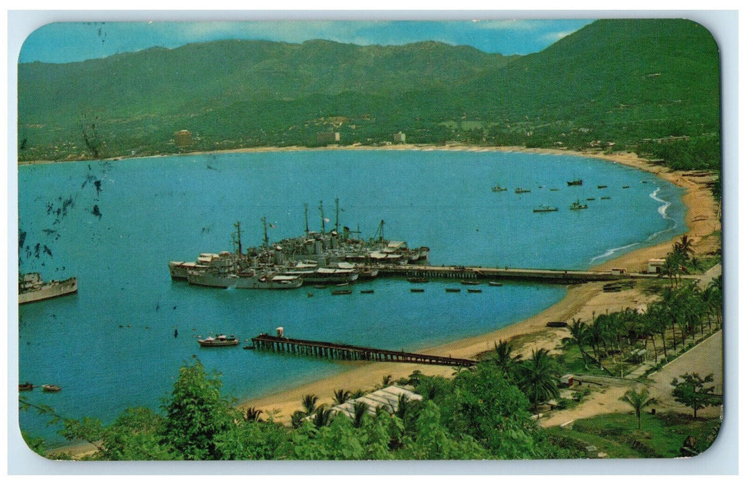 1968 The Naval Base at Acapulco Guerrero Mexico Posted Vintage Postcard