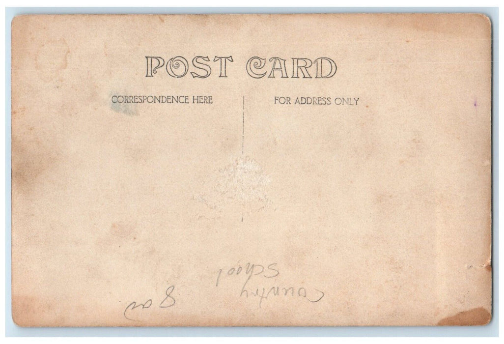 c1910's Country School Students Childrens RPPC Photo Antique Postcard