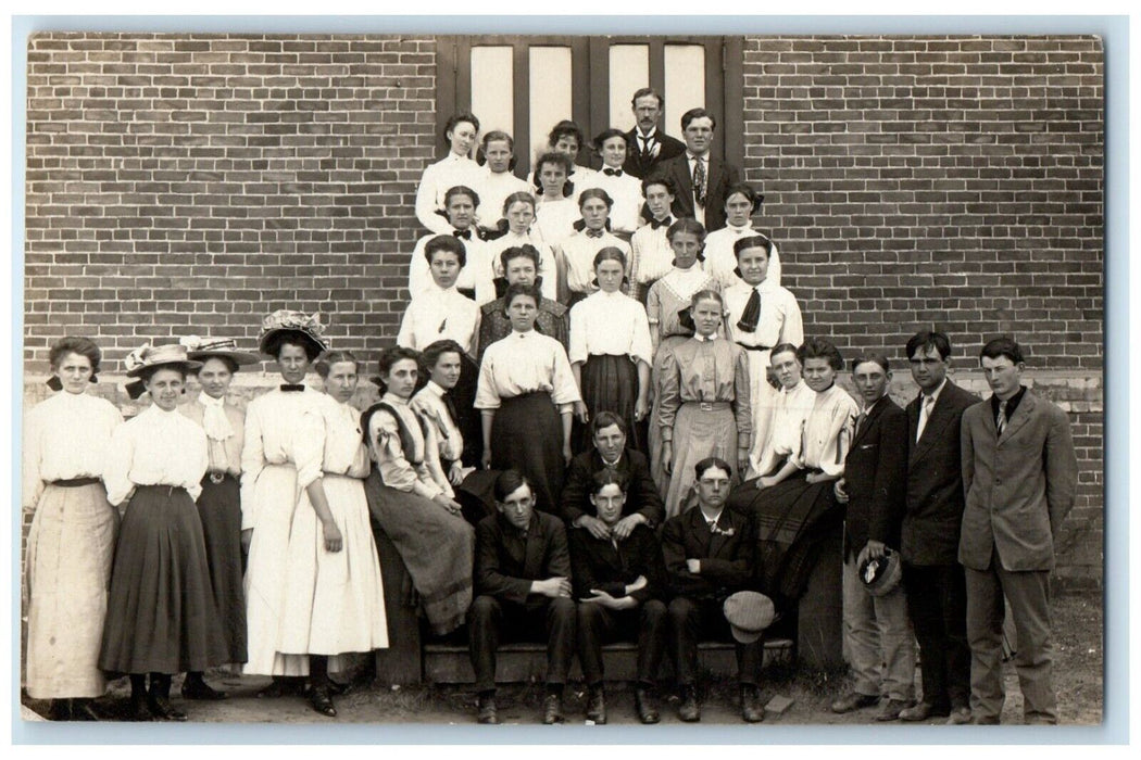 1911 High School Building Cedar Rapids Iowa IA RPPC Photo Antique Postcard