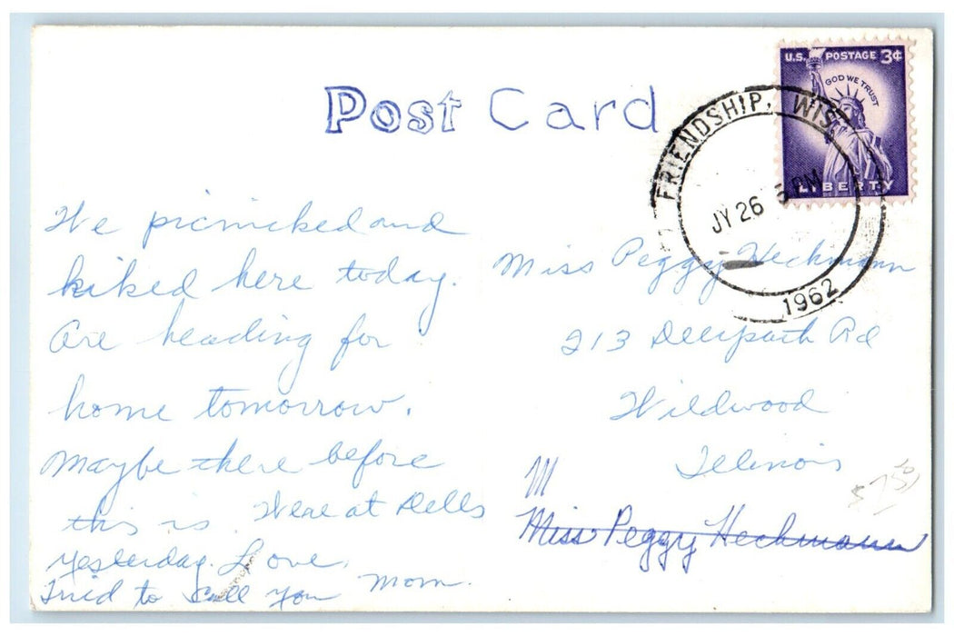 1962 Mound Roche A Cri Friendship Adams Wisconsin WI RPPC Photo Antique Postcard