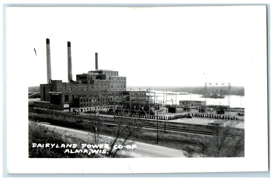 1931 Dairyland Power Co-op Alma Wisconsin WI RPPC Photo Vintage Postcard