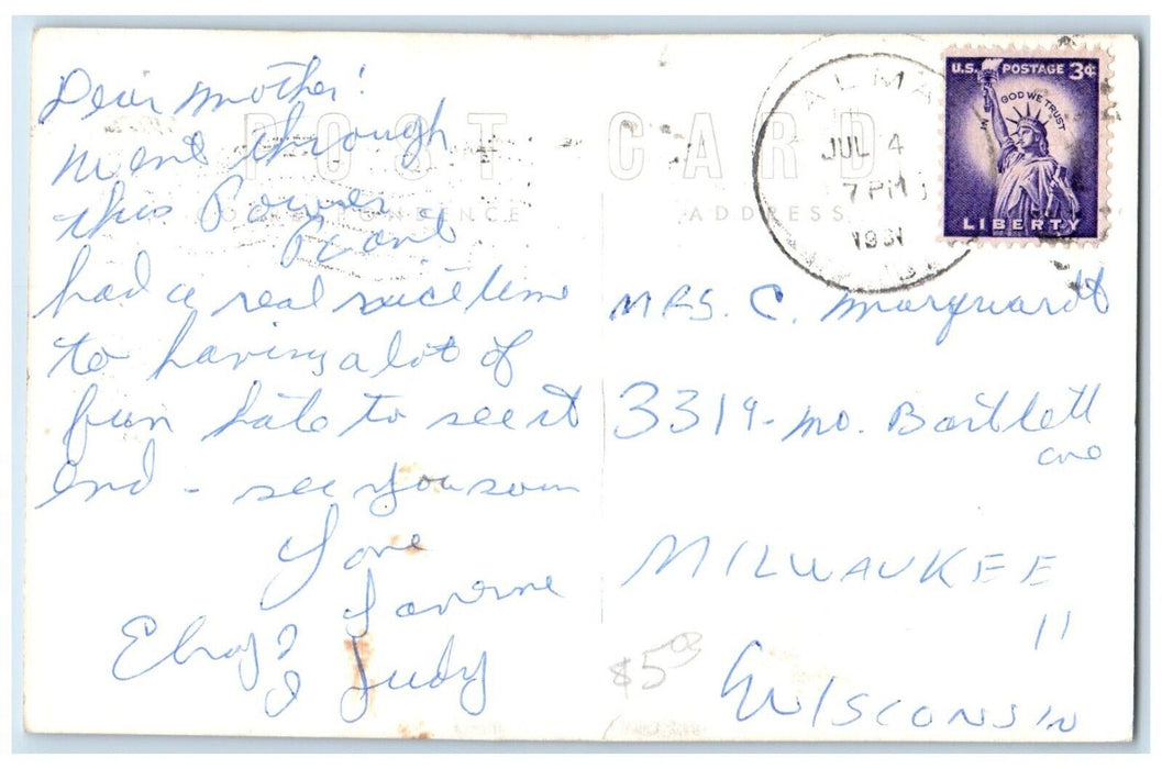 1931 Dairyland Power Co-op Alma Wisconsin WI RPPC Photo Vintage Postcard