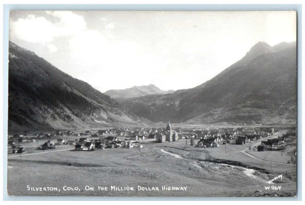 c1940's On The Million Dollar Highway Silverton Colorado CO RPPC Photo Postcard