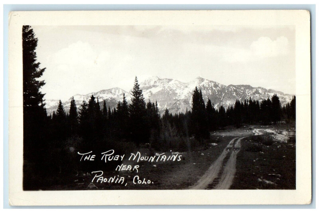 View Of The Ruby Mountains Near Paonia Colorado CO RPPC Photo Unposted Postcard