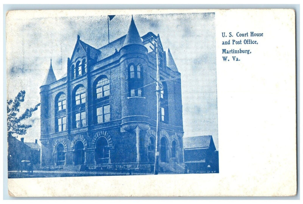 c1910's US Court House And Post Office Martinsburg West Virginia WV Postcard