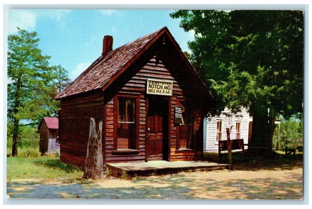 1926 US Post Office Uncle Ike's Hills County Notch Missouri MO Vintage Postcard