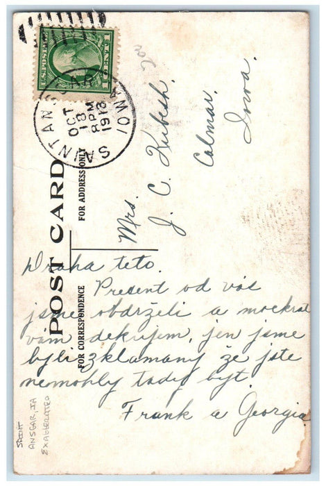 1913 Post Office Exaggerated Cabbage Saint Ansgar Iowa IA Antique Postcard
