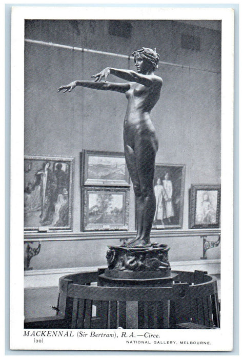 1935 Mackennal Sir Bertram RA National Gallery Melbourne Australia Postcard