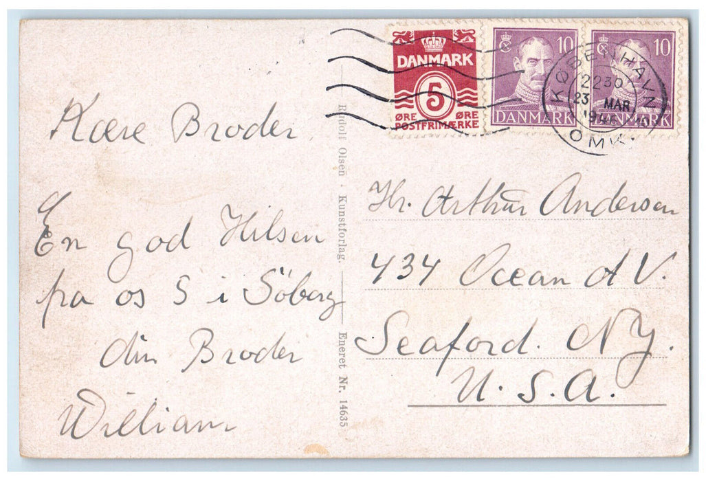 1946 The Administration building for Gladsaxe Soborg Denmark Postcard