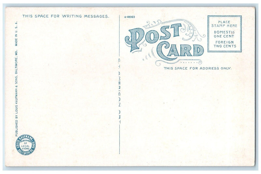 c1920 Washington High School Exterior Building Princess Anne Maryland Postcard