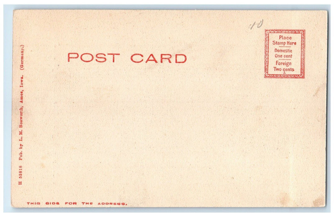c1905 The Campanile Iowa State College Clock Tower Ames Iowa IA Antique Postcard