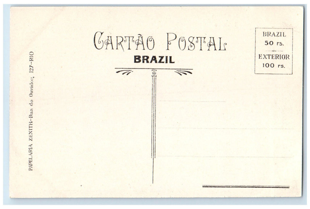 1909 Rio De Janeiro Monroe Palace View Brazil Posted Antique Postcard