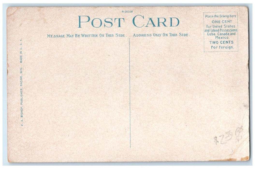 c1920 Exterior Telephone Building Post Office Wausau Wisconsin Unposted Postcard