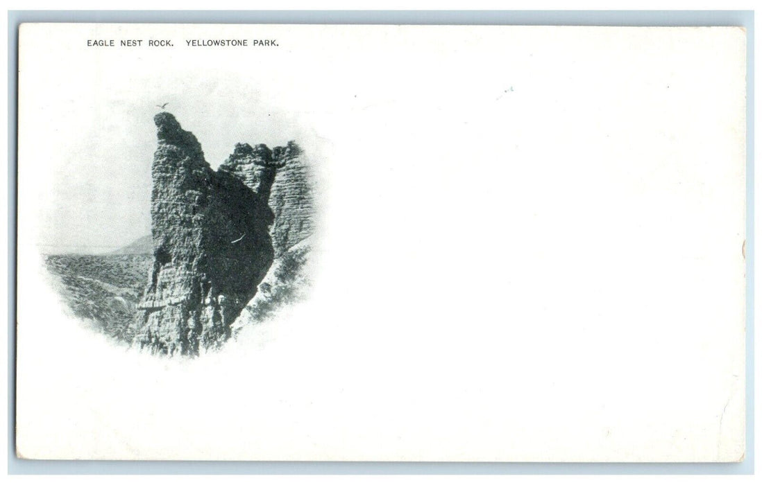 c1898 Eagle Nest Rock Yellowstone Park Wyoming Private Mailing Card WY Postcard