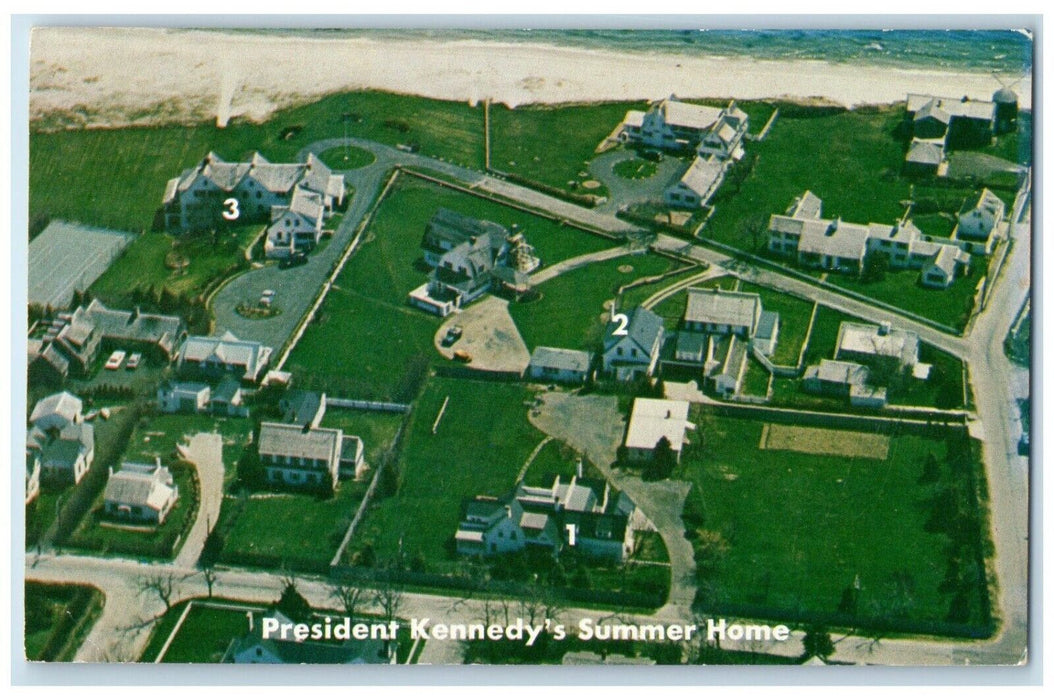 1961 President Kennedy's Summer Home Estate Hyannis Port Massachusetts Postcard