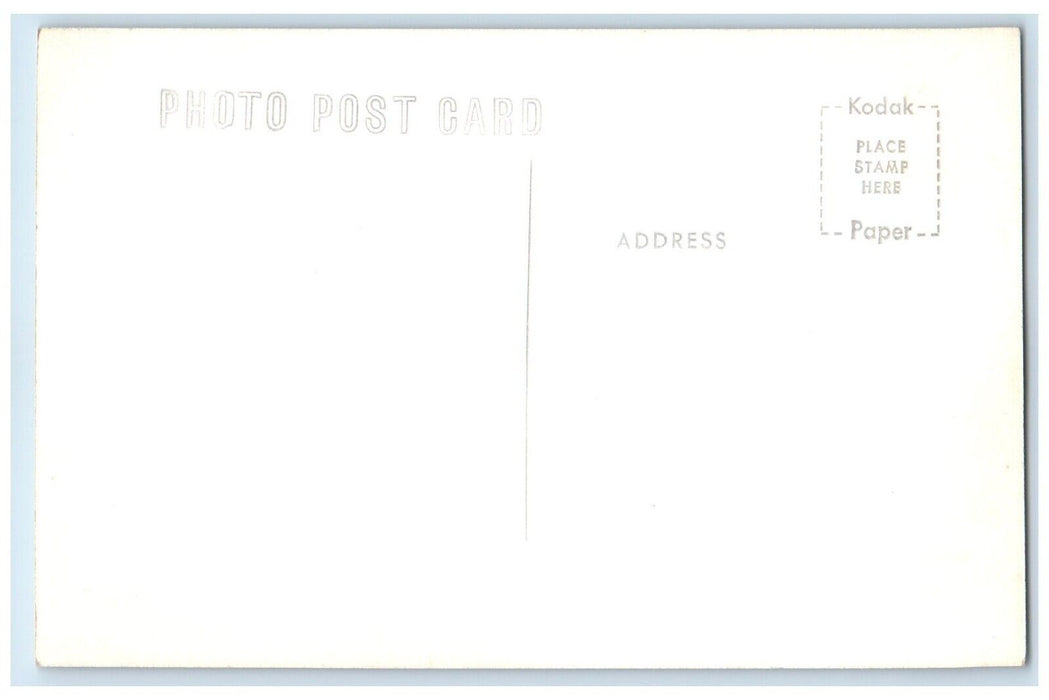 c1950's Trading Post Grand Scene Street Marais Minnesota MN RPPC Photo Postcard
