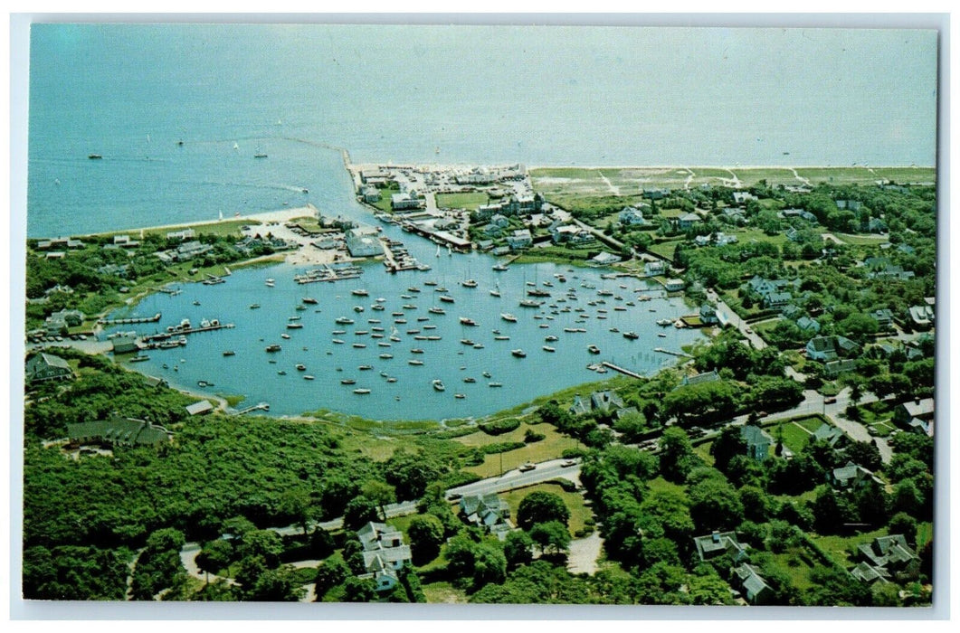 c1960 Aerial View Wychmere Harbor Harwich Port Cape Cod Massachusetts Postcard