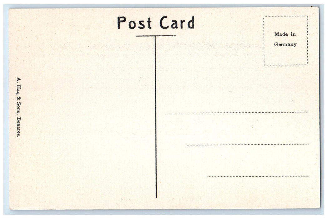 c1940's Boat Scene Mani-Karan-Ka Gath Himachal Pradesh India Unposted Postcard