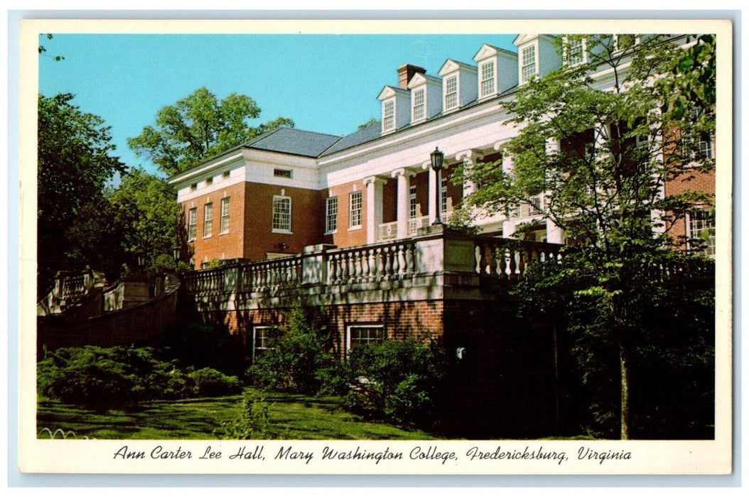 Ann Carter Lee Hall Mary Washington College Fredericksburg Virginia VA Postcard