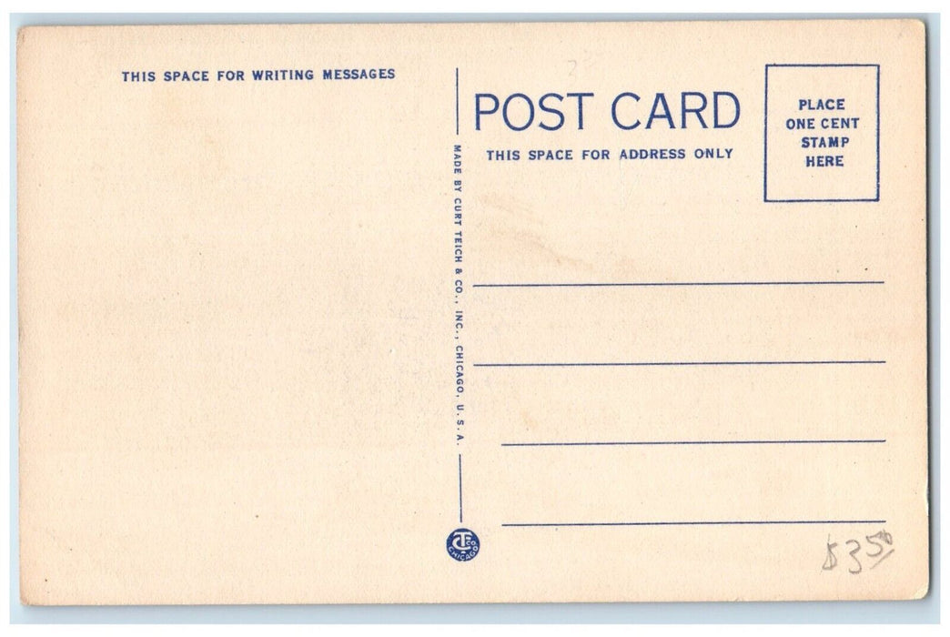 c1930's Penna RR Railroad Station Bridge Cars Sewickley Pennsylvania PA Postcard