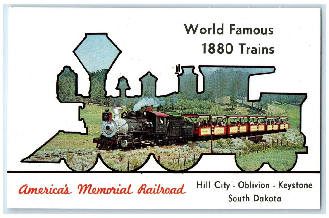 c1950's America's Memorial Railroad Train Keystone South Dakota SD Postcard