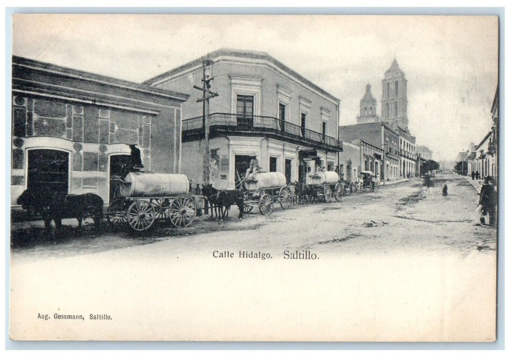 c1905 Hidalgo Street Saltillo Coahuila Mexico Unposted Antique Postcard