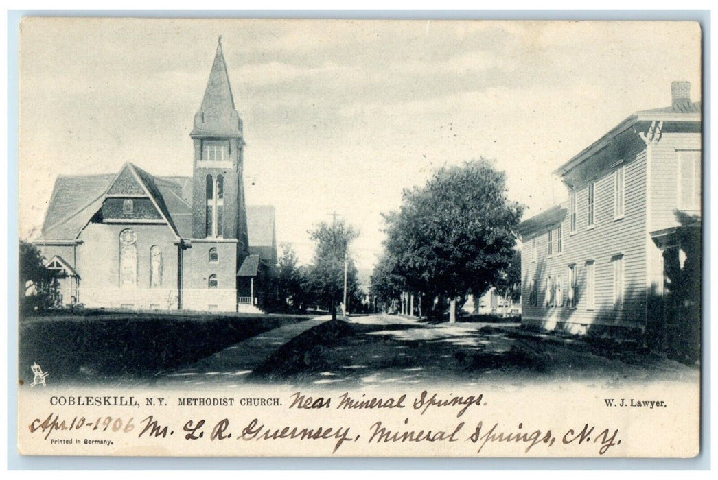 1906 Methodist Church Chapel Exterior Cobleskill New York Tuck Sons NY Postcard