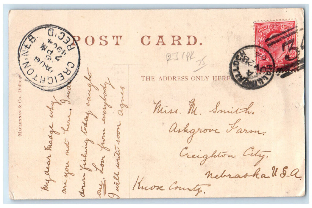 1904 Balvenie Street Dufftown Keith Moray Scotland Creighton NE Postcard